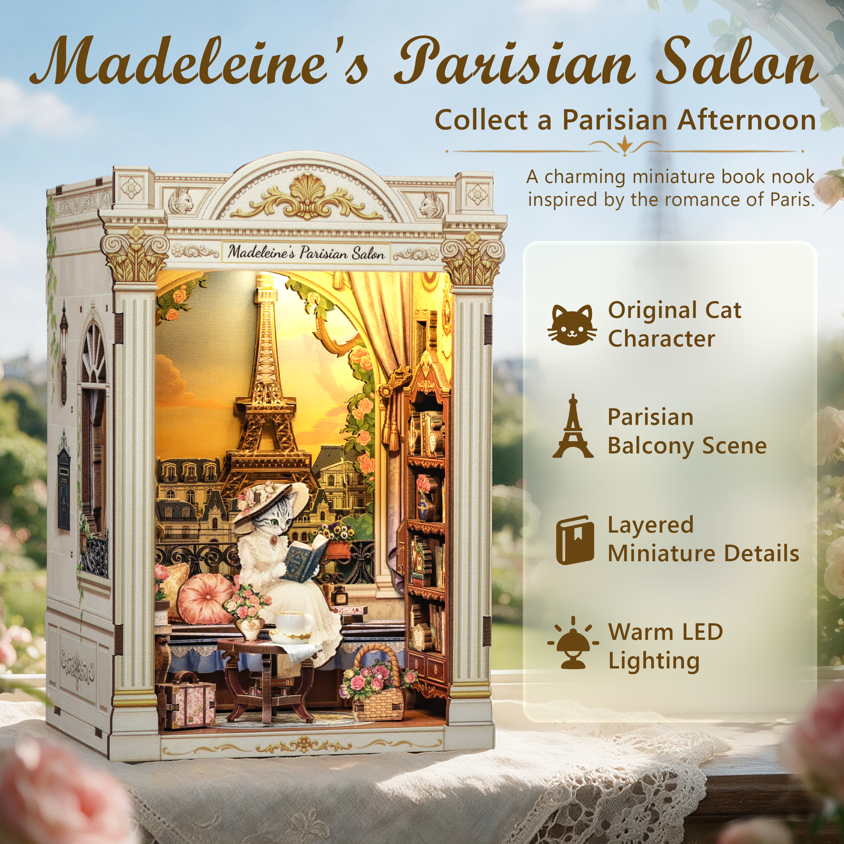 CUTEBEE DIY Book Nook Kit | Madeleine's Parisian Salon