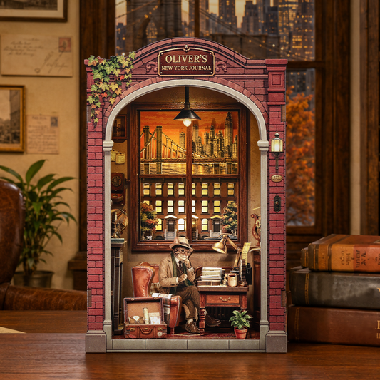CUTEBEE DIY Book Nook Kit | Oliver's New York Journal