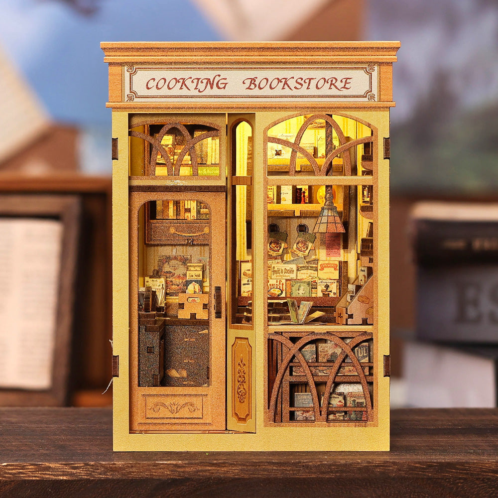 CUTEBEE DIY Book Nook Kit | Cooking Bookstore