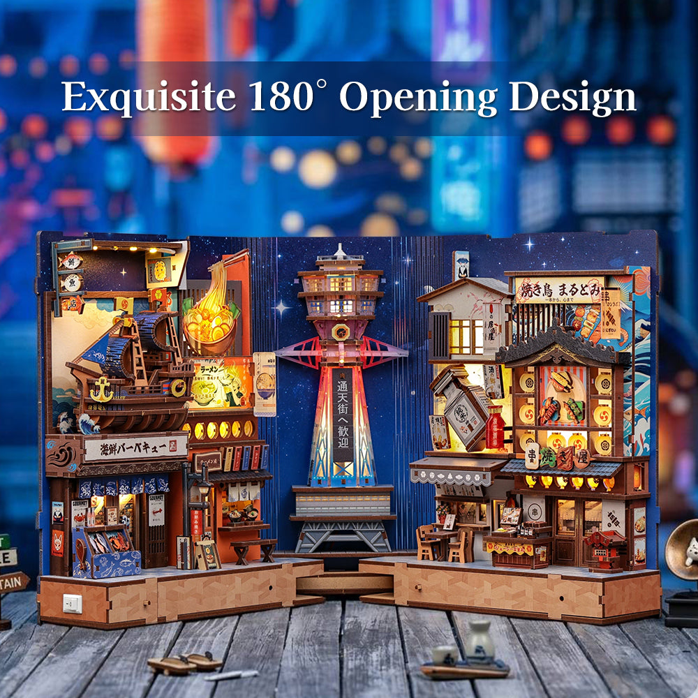 CUTEBEE DIY Book Nook Kit | Tsutenkaku Ichiban Street