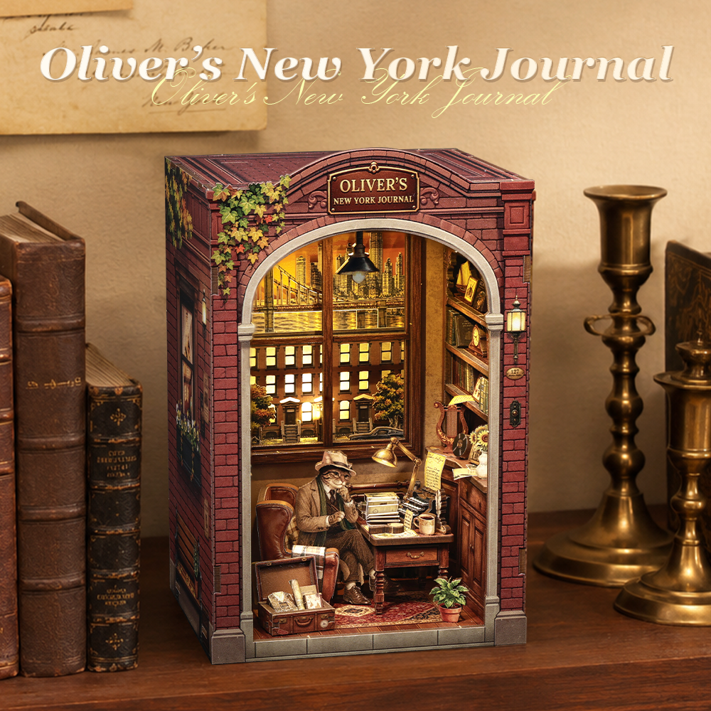 CUTEBEE DIY Book Nook Kit | Oliver's New York Journal