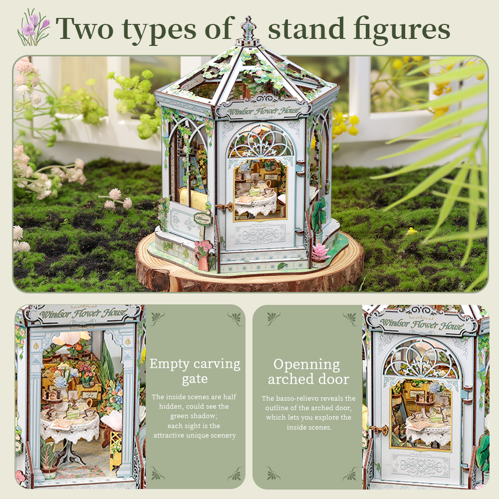CUTEBEE DIY Miniature House | Windsor Flower House