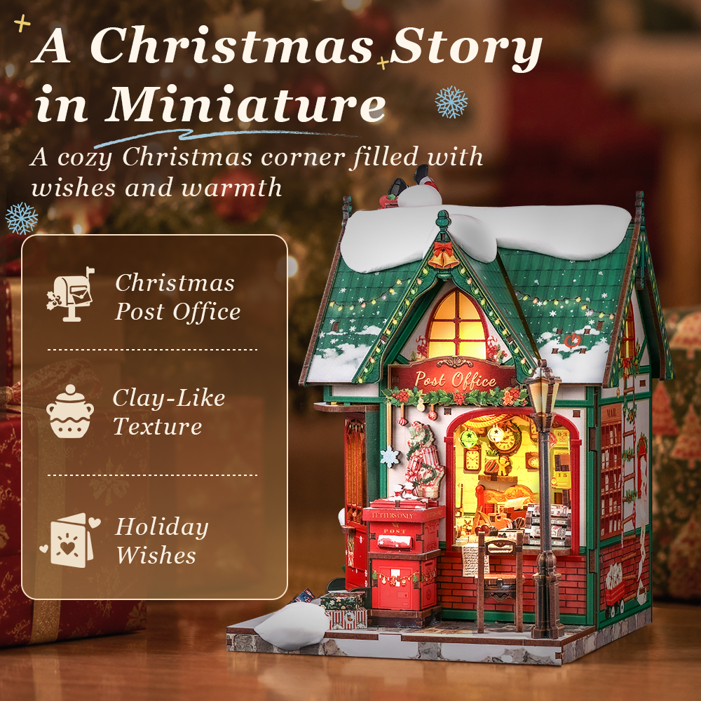 CUTEBEE DIY Miniature House | Snowy Night Post
