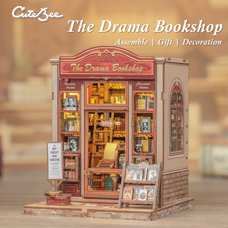 CUTEBEE DIY Book Nook Kit | The Drama Bookshop
