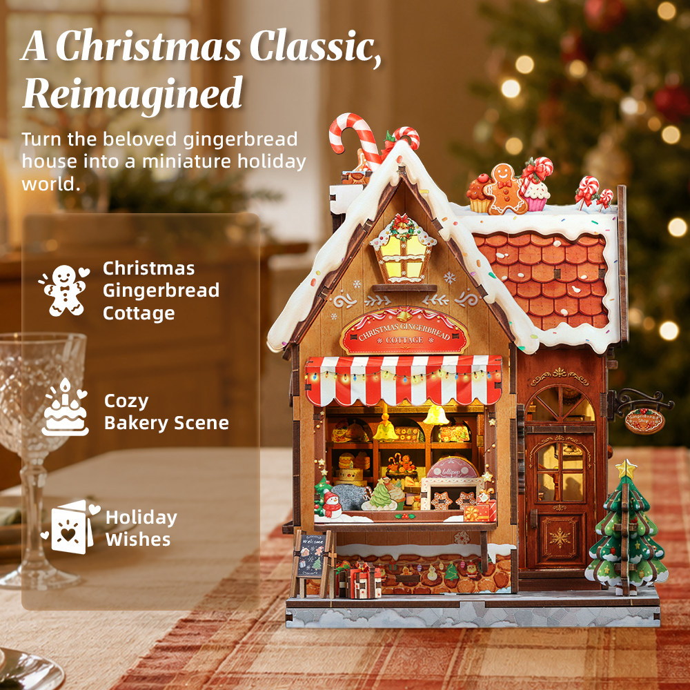 CUTEBEE DIY Miniature House | Christmas Gingerbread Cottage