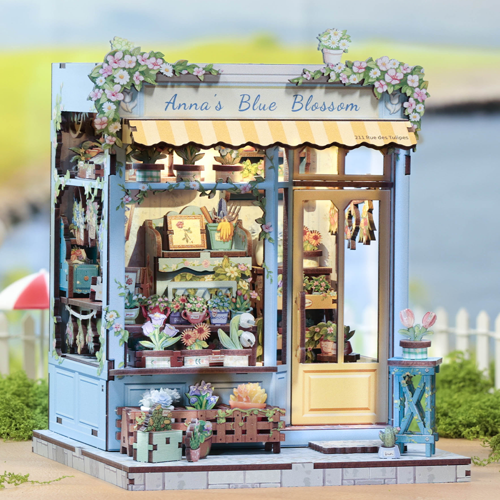 CUTEBEE DIY Miniature House | Anna's Blue Blossom