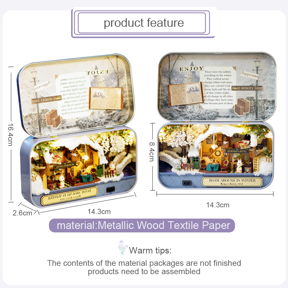 CUTEBEE Japanese Box Theatre Diy Dollhouse Kit Furniture Miniature