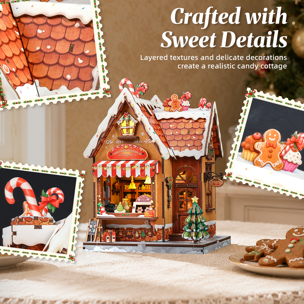CUTEBEE DIY Miniature House | Christmas Gingerbread Cottage