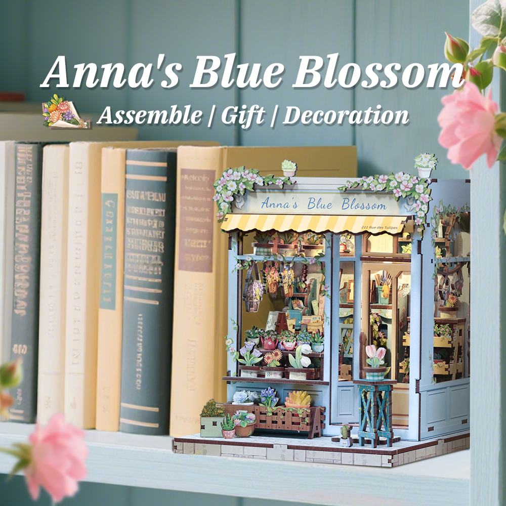 CUTEBEE DIY Miniature House | Anna's Blue Blossom