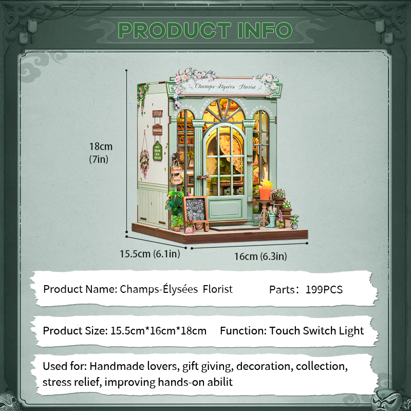 CUTEBEE DIY Book Nook Kit | Champs-Élysées  Florist