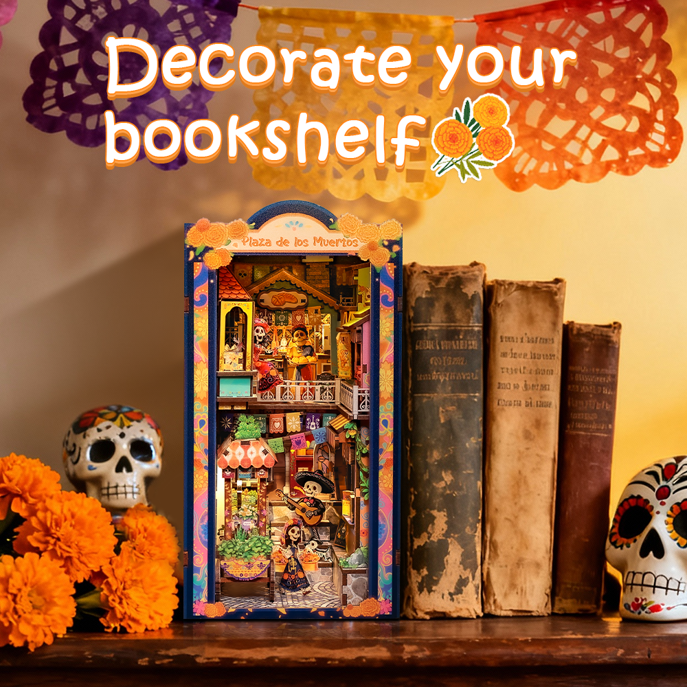 CUTEBEE DIY Book Nook Kit | Plaza de los Muertos