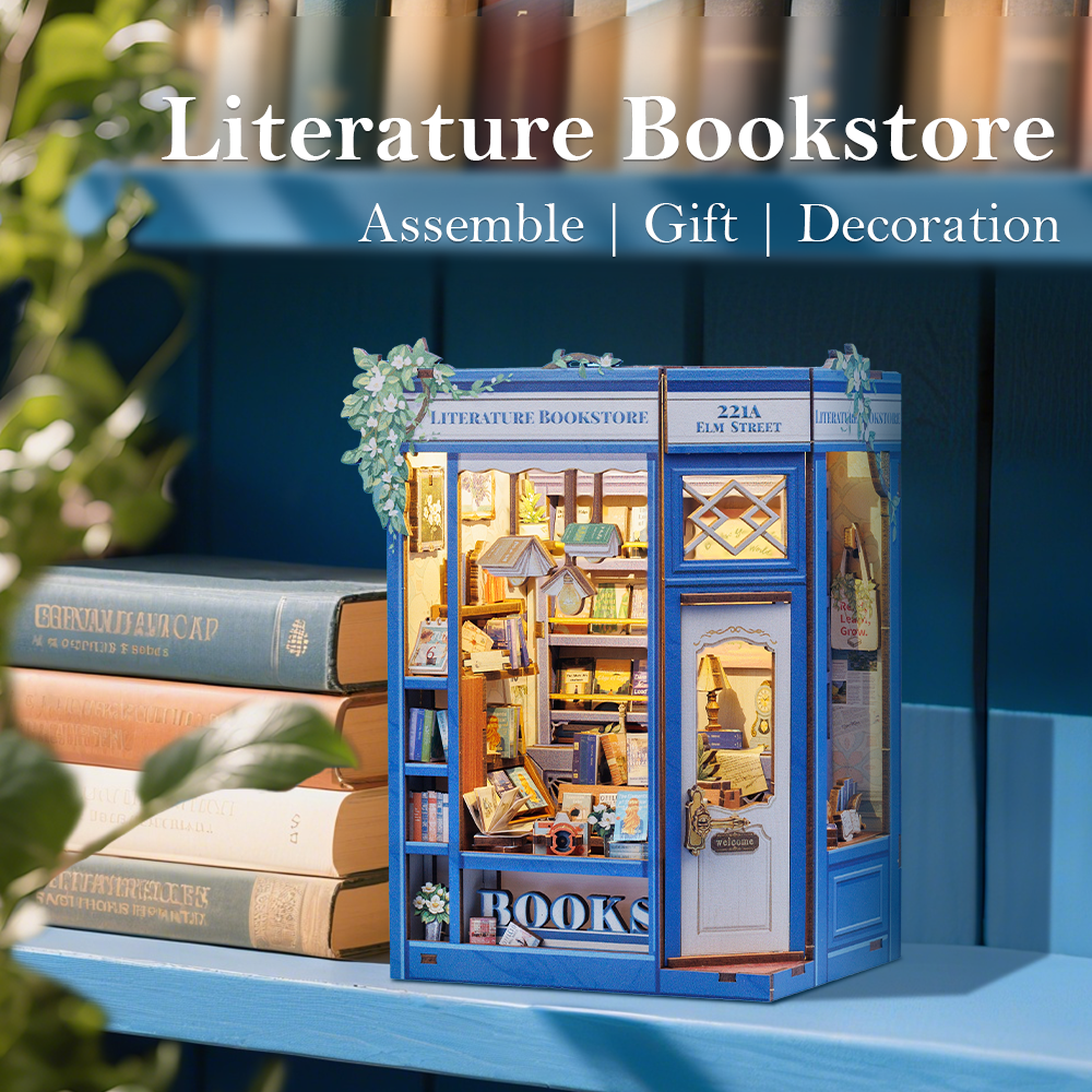 CUTEBEE DIY Book Nook Kit | Literature Bookstore