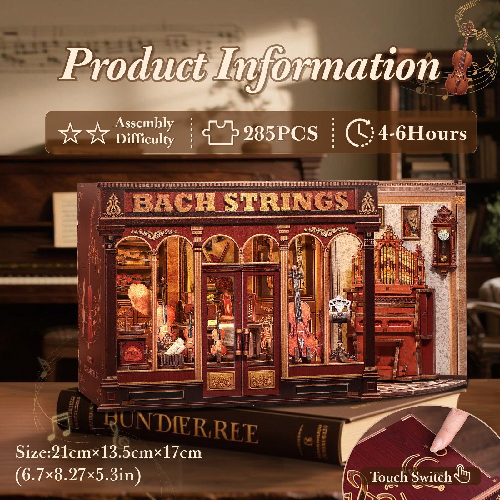 CUTEBEE DIY Miniature House | Bach Strings