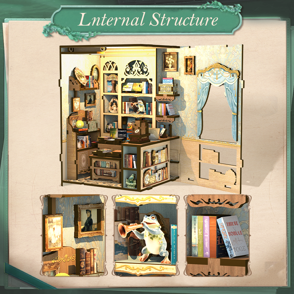 CUTEBEE DIY Book Nook Kit | Muse Bookstore