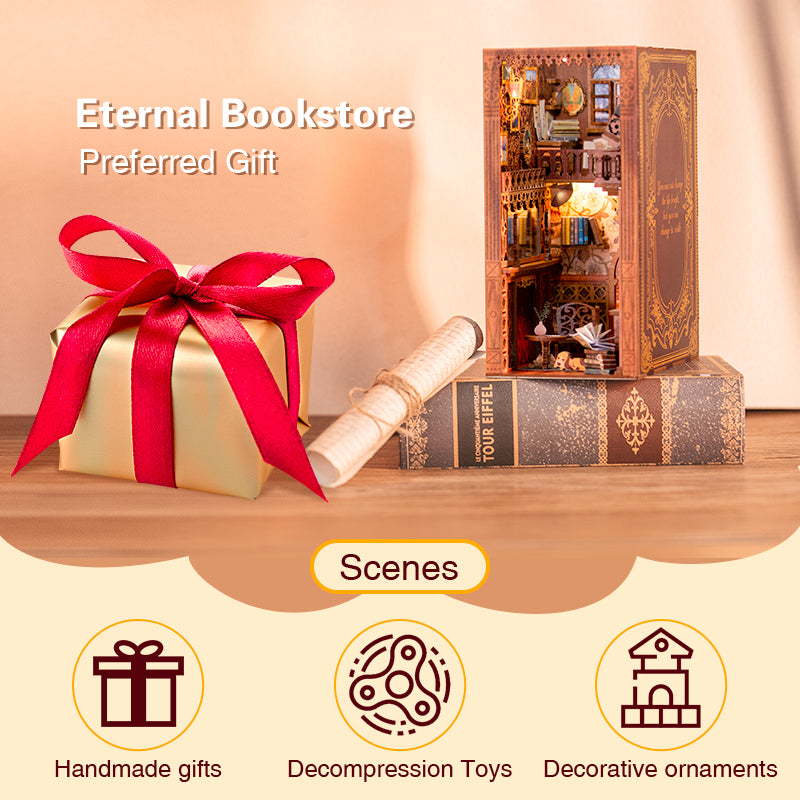 CUTEBEE DIY Book Nook Kit (Eternal Bookstore)