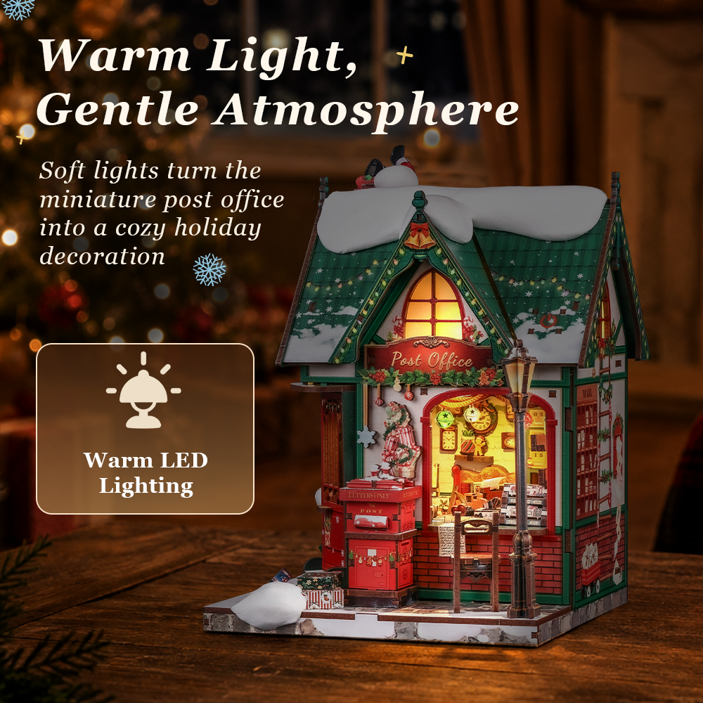 CUTEBEE DIY Miniature House | Snowy Night Post