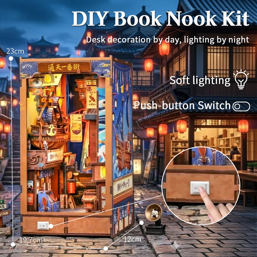 CUTEBEE DIY Book Nook Kit | Tsutenkaku Ichiban Street