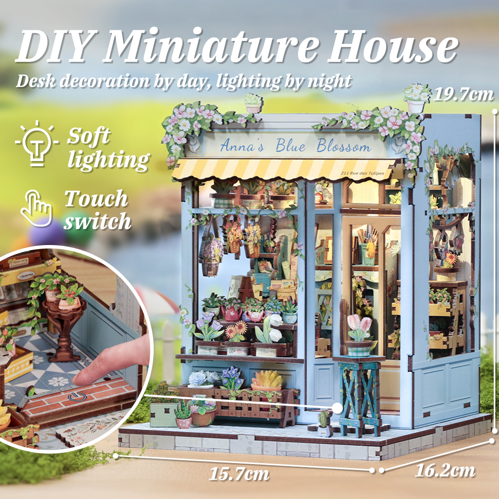 CUTEBEE DIY Miniature House | Anna's Blue Blossom