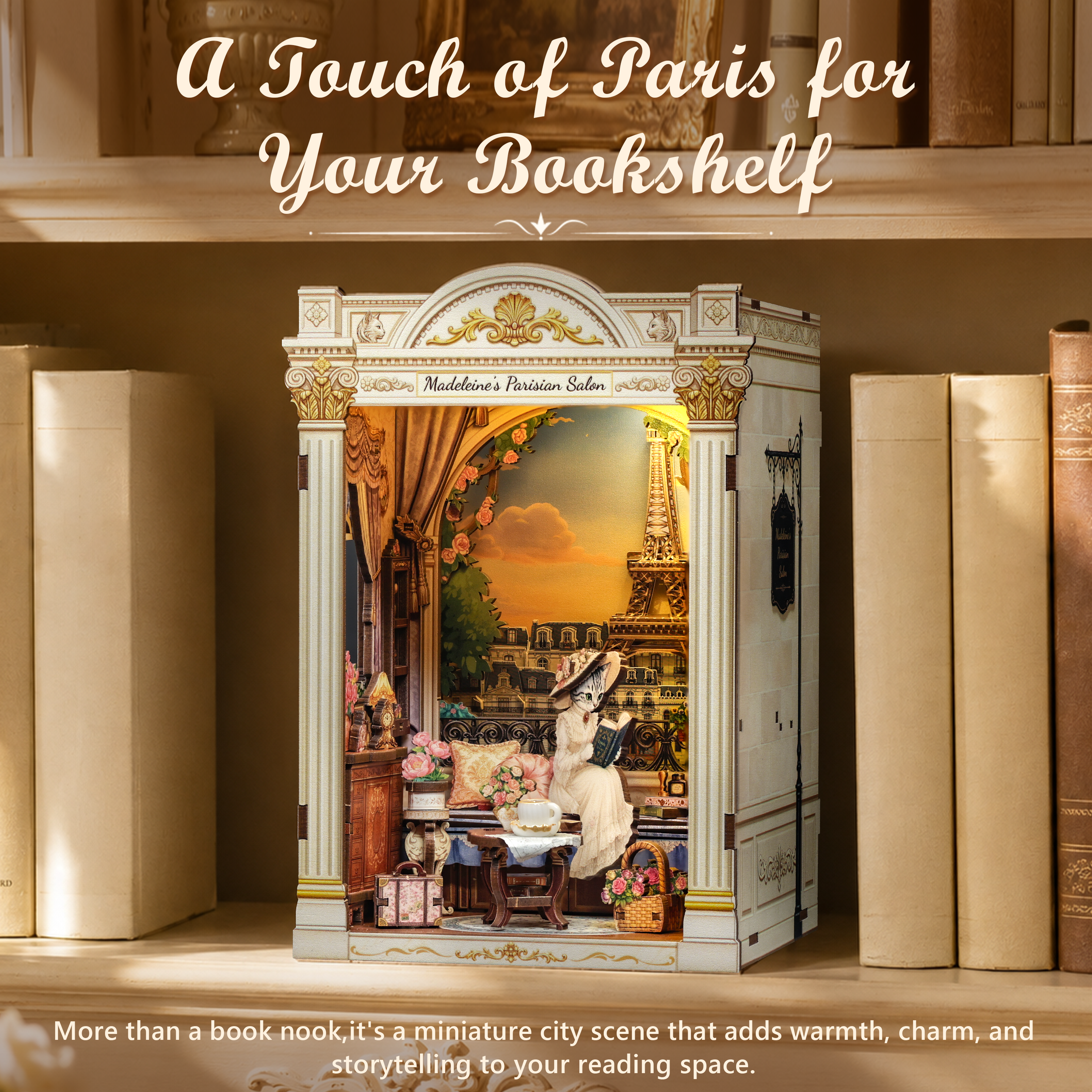 CUTEBEE DIY Book Nook Kit | Madeleine's Parisian Salon