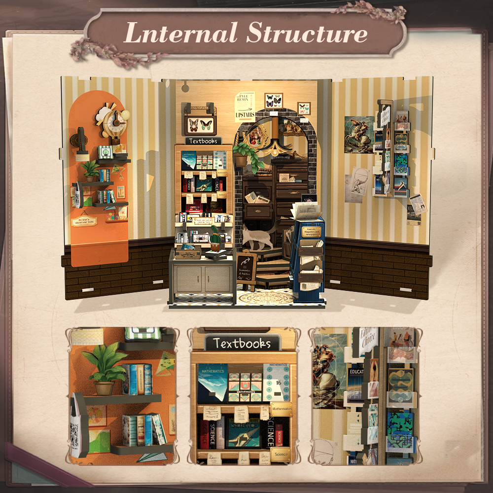 CUTEBEE DIY Book Nook Kit | The Scholar's Bookstore