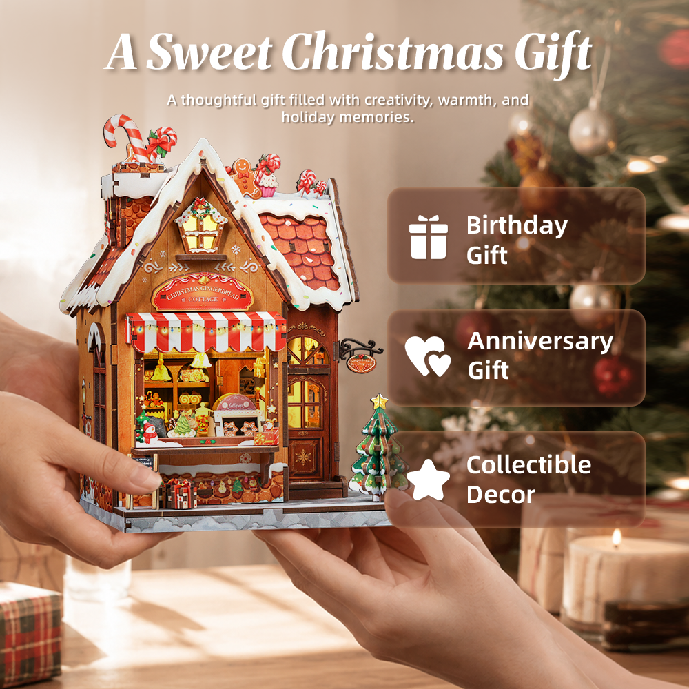 CUTEBEE DIY Miniature House | Christmas Gingerbread Cottage
