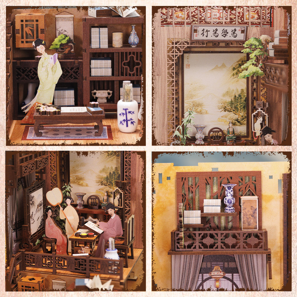 CUTEBEE DIY Book Nook Kit  | Ink Rhyme Bookstore