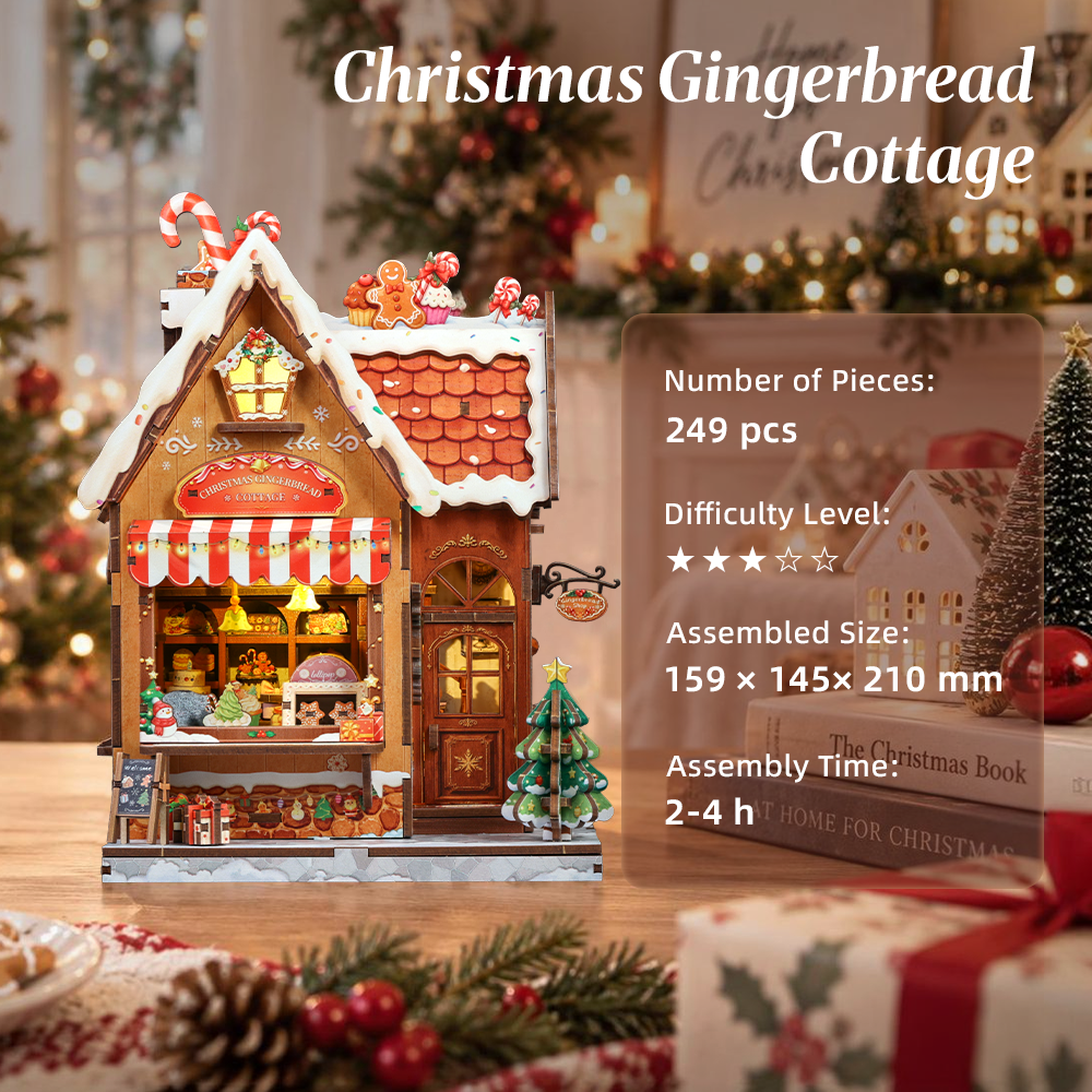 CUTEBEE DIY Miniature House | Christmas Gingerbread Cottage