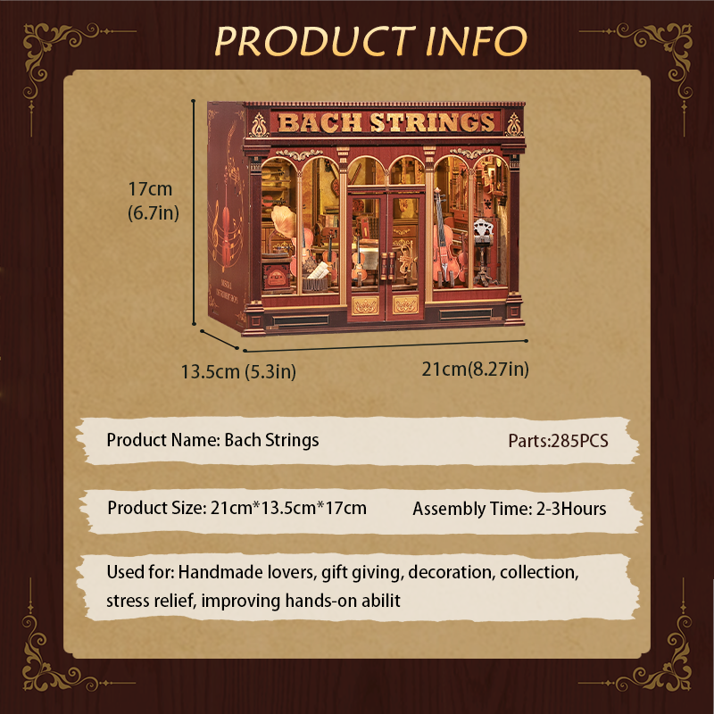 CUTEBEE DIY Miniature House | Bach Strings