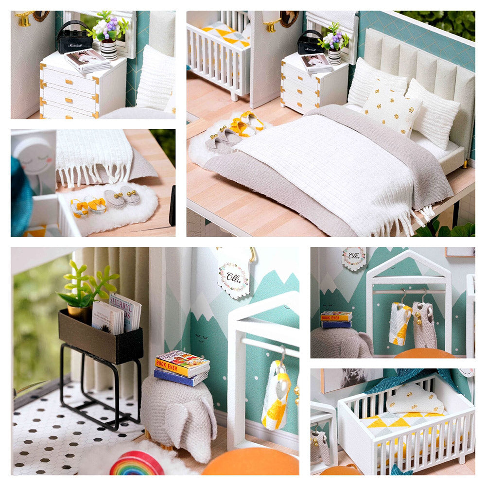 CUTEBEE 1: 24 DIY Dollhouse Kit (Comfortable Life)