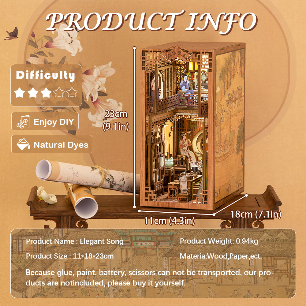 CUTEBEE DIY Book Nook Kit (Elegant Song Dynasty)