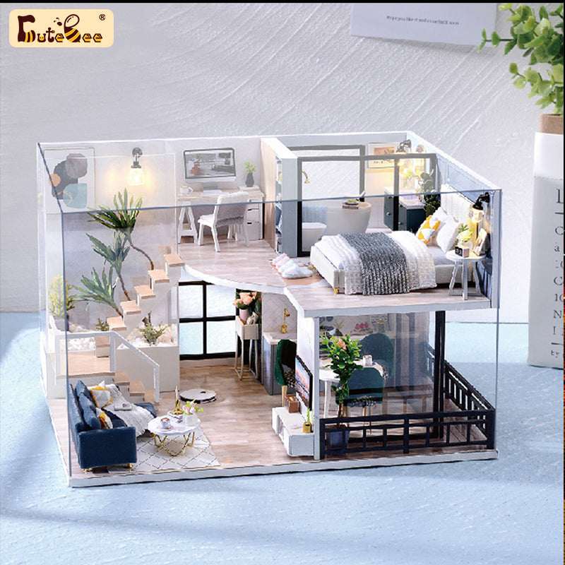 CUTEBEE 1: 24 DIY Dollhouse Kit (Cozy Time)