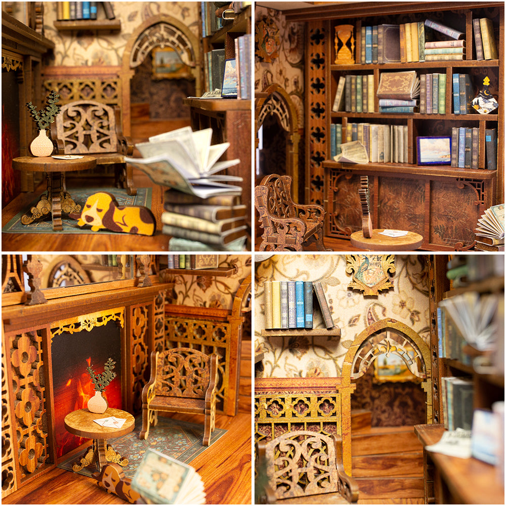 DIY Book Nook - Vintage Library