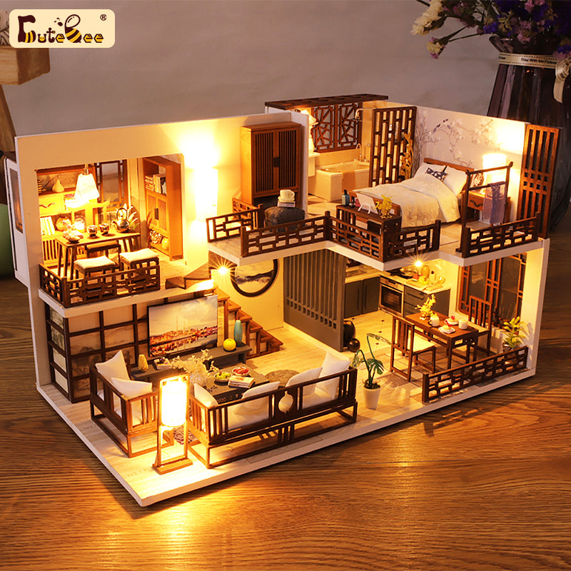 CUTEBEE 1: 24 DIY Dollhouse Kit（Quiet Time）