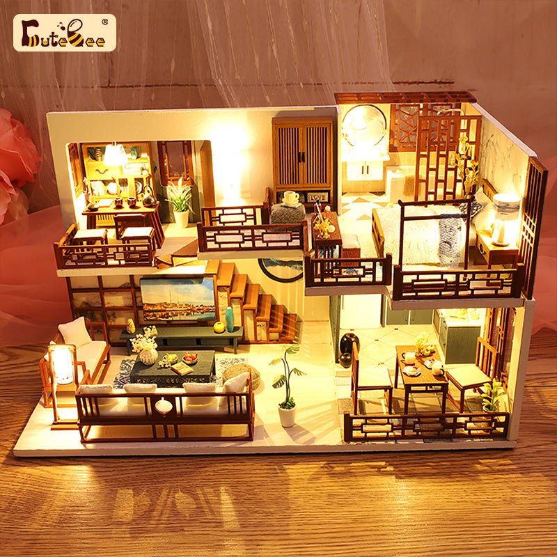 CUTEBEE 1: 24 DIY Dollhouse Kit（Quiet Time）