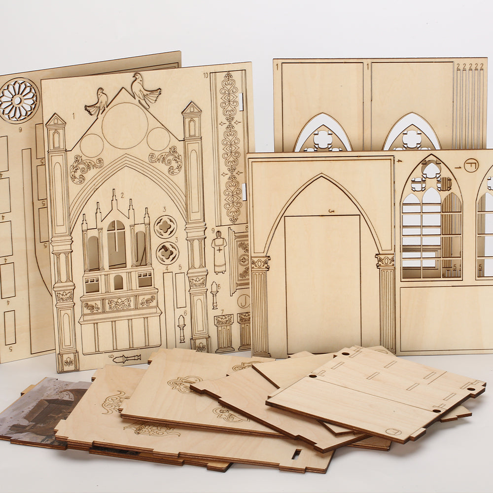 CUTEBEE DIY Book Nook Kit (Pray in The Church)