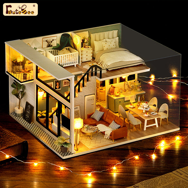 CUTEBEE 1: 24 DIY Dollhouse Kit (Comfortable Life)