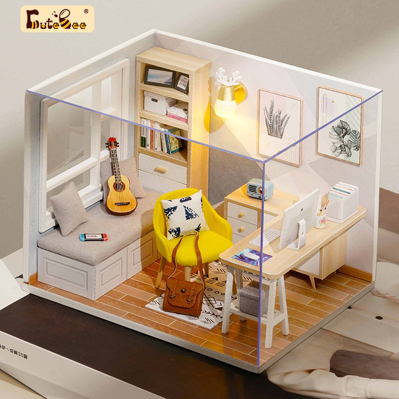 CUTEBEE 1:24 DIY Dollhouse Kit ( Sunshine Room)