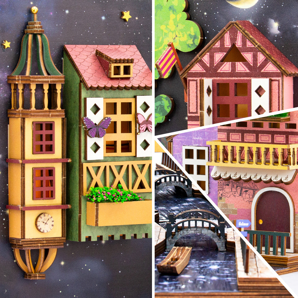 Dreamland of Alsace Book Nook 3D Wooden Puzzle – DIYative™