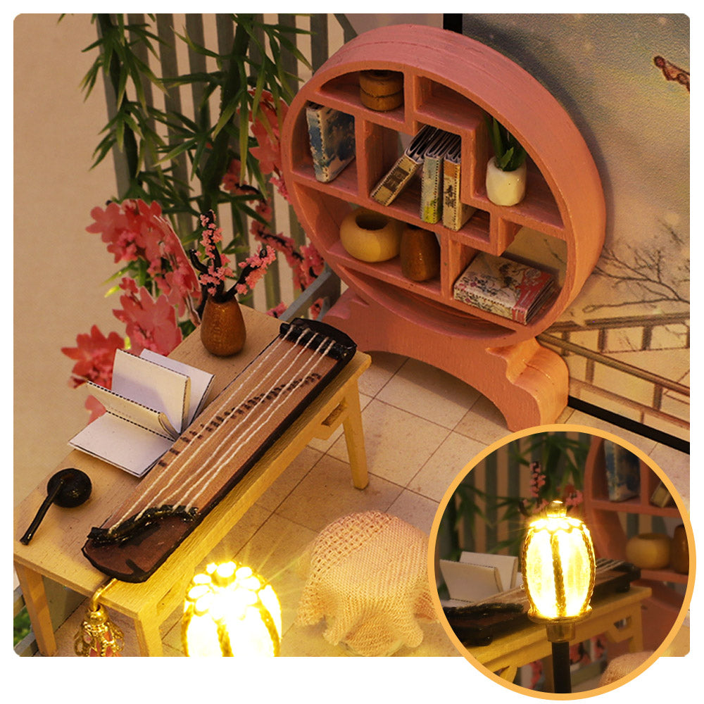 CUTEBEE 1: 24 DIY Dollhouse Kit (Guqin Pavilion)